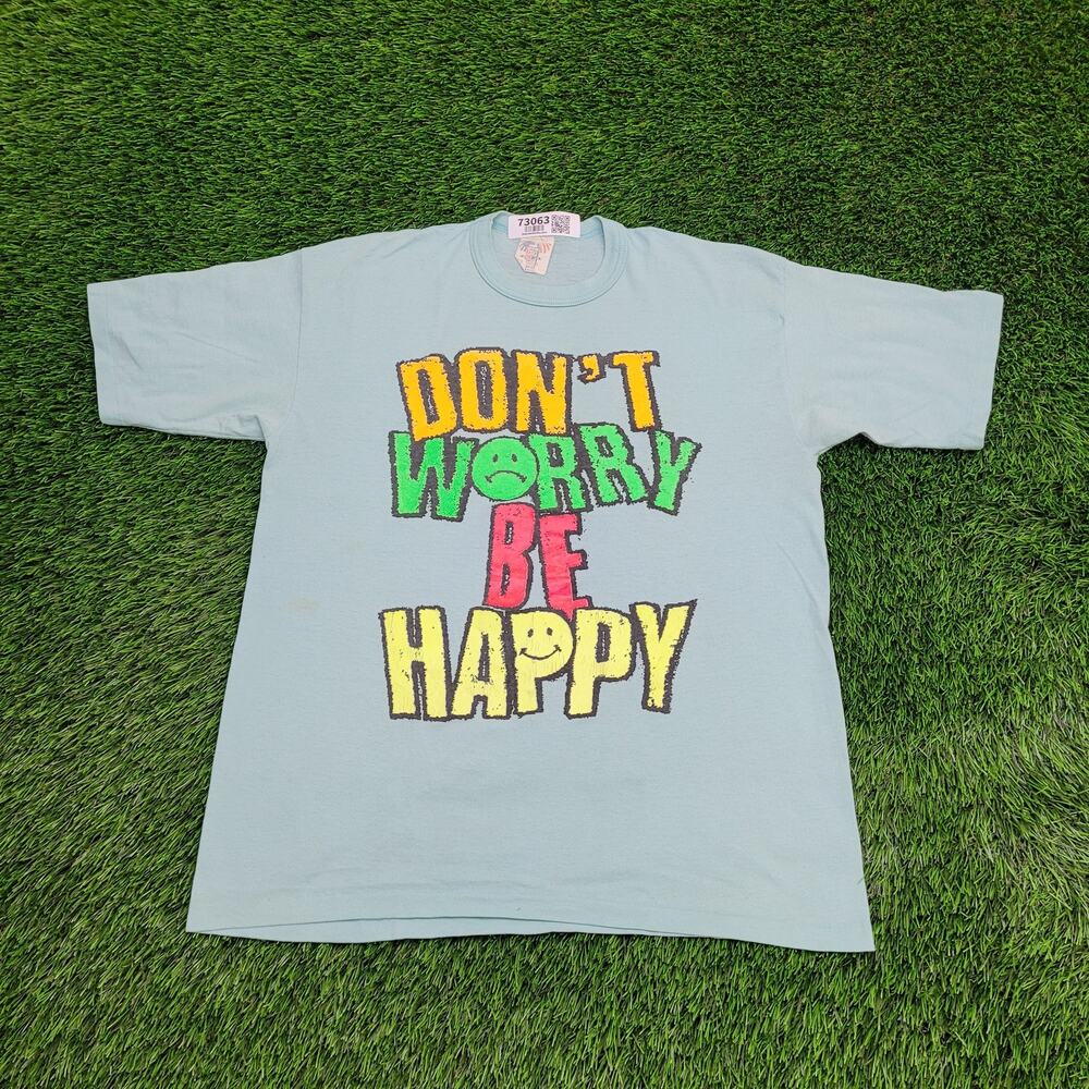 Vintage 80s Be Happy Shirt M/L 20x27 USA